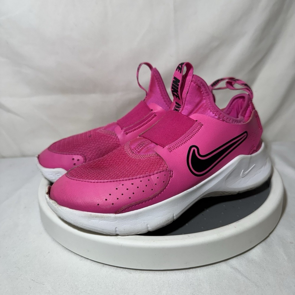 Nike Kids Flex Runner 3 Laser Fuschia/Black Slip On Sneakers 13.5C